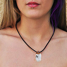 Load image into Gallery viewer, Pendant Chakra Moonstone Necklace with Genuine Healing Crystal Stone, Crystals Jewelry for Women and Men, Girls, Boys, Handmade with Love, Spiritual Gifts for Positive Energy and Meditation by Smoky Quartz
