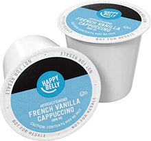 Load image into Gallery viewer, Amazon Brand - Happy Belly Cappuccino Coffee Pods Compatible with 2.0 K-Cup Brewers, French Vanilla Flavored, 24 Count
