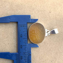 Load image into Gallery viewer, Imam mahdi dua Pendant | Yemeni Yellow Aqeeq Pendant | Yellow Akik stone Pendant silver unisex | AlAliGems | Akik Stone Yemeni Aqeeq Stone
