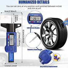 Load image into Gallery viewer, 3 Pieces Tire Tread Depth Gauge Tool Digital Tire Tread Depth Gauge Brake Lining Thickness Gauge Coded Tire Tread Depth Gauge Automotive Brake Pad Measure Ruler for Motorcycle, Car, Truck and Bus
