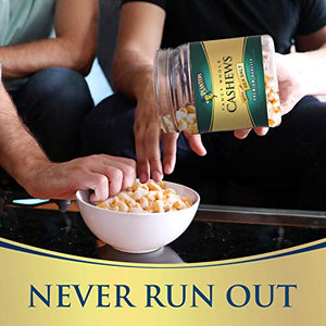 PLANTERS Fancy Whole Cashews with Sea Salt, 33 oz. Resealable Jar - Snack for Adults Made with Simple Ingredients - Good Source of Essential Nutrients - Kosher