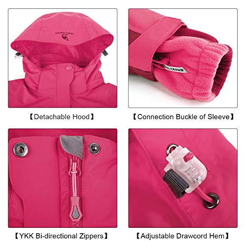 Load image into Gallery viewer, CAMEL CROWN Women's Waterproof Ski Jacket 3-in-1 Winter Coat Windbreaker Fleece Inner for Snow Rain Hiking Outdoor