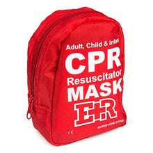 Load image into Gallery viewer, Ever Ready First Aid Adult and Infant CPR Mask Combo Kit with 2 Valves with Pair of Nitrile Gloves &amp; 2 Alcohol Prep Pads - Red
