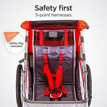 Load image into Gallery viewer, Schwinn Trailblazer Child Bike Trailer, Single Baby Carrier, Canopy, 16-inch Wheels, Red
