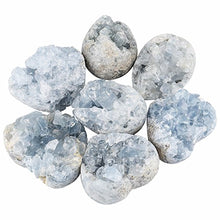 Load image into Gallery viewer, rockcloud Natural Raw Blue Celestite Mineral Healing Crystal Cluster Geode Irregular Home Decoration Gemstone Specimen Large
