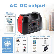 Load image into Gallery viewer, OMMO Portable Power Station, 555Wh Outdoor Solar Generator, 150000mAh Lithium Battery Pack with Pure Sine Wave 110V/500W AC Outlet, PD 60W for Camping, Power Cut, CPAP, Emergency
