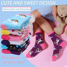Load image into Gallery viewer, Children Cotton Crew Socks For Girl Boy Kids Toddler Gift Fashion Cute Cartoon Animal Stocking Stuffer Unicorn Socks 6 Pack (Unicorn-I, 5-8 Years Old)
