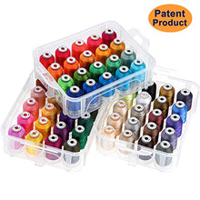 Load image into Gallery viewer, New brothread 60 Brother Colors 500m Each Embroidery Machine Thread with Clear Plastic Storage Box for Embroidery Sewing Machine
