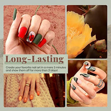 Load image into Gallery viewer, Beetles 5Pcs Nail Art Liner Brushes with 36 Pcs Gel Green Red Purple Brown Nail Art Kit with Glossy &amp; Matte Base Top Coat
