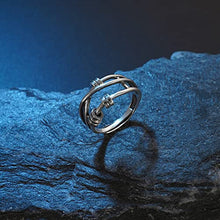 Load image into Gallery viewer, STJERNES s925 Sterling Silver Anti Anxiety Rings For Women girls，Adjustable Stacking Spinning Worry Ring，Jewelry Gift for Best Friends
