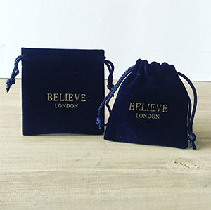 Believe London Hematite Magnetic Therapy Bracelet with Jewelry Bag & Meaning Card | Strong Elastic | Precious Natural Stones Healing