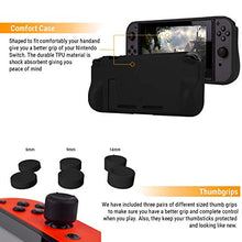 Load image into Gallery viewer, Switch Accessories Bundle - Orzly Geek Pack for Nintendo Switch: Case &amp; Screen Protector, Joycon Grips &amp; Racing Wheels, Switch Controller Charge Dock, Comfort Grip Case &amp; More - JetBlack
