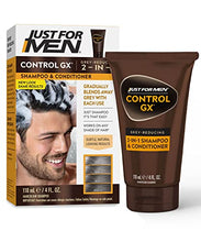 Load image into Gallery viewer, Just For Men Control GX Grey Reducing 2-in-1 Shampoo and Conditioner, Gradual Hair Color for Stronger and Healthier Hair, 4 Fl Oz - Pack of 1 (Packaging May Vary)
