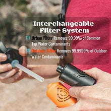 Load image into Gallery viewer, Epic Nalgene Outdoor OG | Water Bottle with Filter | Bottle + Filter Made In USA | Filtered Water Bottle | Travel Water Bottle | Water Purifier Camping Hiking Backpacking | BPA Free Water Bottle
