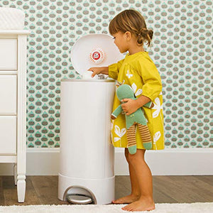 Munchkin Step Diaper Pail Powered by Arm & Hammer, Includes (1) Bonus Toss Disposable Diaper Pail