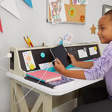 Load image into Gallery viewer, Little Tikes 2-in-1 Chalkboard Wood Desk with Storage, Charging Station and Magnetic Chalkboard- Kids Furniture for Children Boys and Girls Ages 4+ Years to Study, Read and Play
