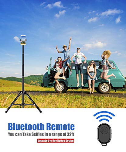 Load image into Gallery viewer, Selfie Stick Tripod, 62 inch Ultra-Long Extendable Selfie Stick Tripod Stand Aluminum Alloy with Bluetooth Remote for iPhone 11 Pro XS MAX X XR SE 8 7 Plus, Samsung Galaxy S20 S10 S9 S8 Plus Android
