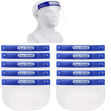 Load image into Gallery viewer, 2 Pack | 5 Pack | 10 Pack Safety Face Shield, All-Round Protection Headband with Clear Anti-Fog Lens, Lightweight Transparent Shield with Stretchy Elastic Band (10)
