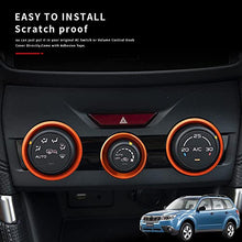 Load image into Gallery viewer, Auovo AC Climate Control Knob Outer Ring Covers Accessories for Forester 2019-2022 Crosstrek 2018-2022 Impreza 2017-2022 Interior for Car Air Condition Switch Volume Control Trim (Orange)
