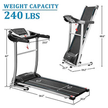 Load image into Gallery viewer, EAHOME Folding Treadmill Electric Treadmill Motorized Running Machine Easy Assembly Electric Treadmills for Home, 12 Programs with Speakers
