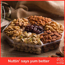 Load image into Gallery viewer, Christmas Gift Basket Holiday Mixed Nuts in Red Gold Box (7 Assortments, 2 LB) Gourmet Food Bouquet Xmas Arrangement Platter, Birthday Care Package, Healthy Kosher Snack Tray - Family Adults Men Women
