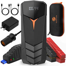 Load image into Gallery viewer, Car Jump Starter, SUNPOW 2000A Peak 20000mAh Lithium Jump Starter Pack(Up to All Gas and 8.5L Diesel),12V Battery Booster for Cars, Trucks, SUV, Portable Power Pack with LCD Screen &amp; LED Light
