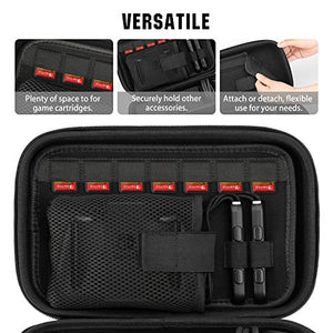 MoKo Carrying Storage Case for Nintendo Switch, Travel Carrying Storage Case Messenger Bag Compatible with Nintendo Switch Console, Dock, Controllers, Charger & Cable - Black