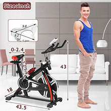 Load image into Gallery viewer, Exercise Bike Recumbent Cycle Bike Trainer Indoor Cycling Bike Stationary with LCD Display and Bottle Holder Static Spin Exercise &amp; Fitness Equipment for Home Office Cardio Workout Bike Training
