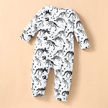 Load image into Gallery viewer, Baby Boys Girls Colorful Flower Animal Print Romper Jumpsuit Outfits Clothes (12M, White)
