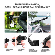 Load image into Gallery viewer, Mempedont bike mirror, bicycle riding rearview mirror, HD safety rearview mirror, convex mirror with adjustable handlebar installation, suitable for mountain road bikes
