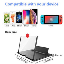 Load image into Gallery viewer, Phone Screen Magnifier 12&quot; Screen Magnifier for Cell Phone Smart Phone Screen Magnifier, 3D HD Mobile Phone Screen Magnifier for Movies,Videos Phone Stand with Screen Amplifier for All Phones+Remote
