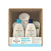 Load image into Gallery viewer, Aveeno Baby Essential Daily Care Baby &amp; Mommy Gift Set Featuring a Variety of Skin Care and Bath Products to Nourish Baby and Pamper Mom, Baby Gift for New and Expecting Moms, 7 Items
