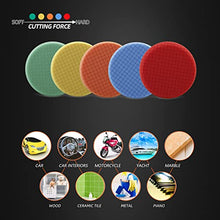Load image into Gallery viewer, Buffing Polishing Pads, SPTA 5Pc 5.5 Inch Face for 5 Inch 125mm Backing Plate Compound Buffing Sponge Pads Cutting Polishing Pad Kit For Car Buffer Polisher Compounding,Polishing and Waxing -SQPPS5MIX
