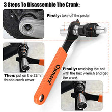 Load image into Gallery viewer, Oumers Bike Bicycle Crank Extractor Puller Remover Set with 16mm Spanner Wrench for Square Thread Taper Crank Arm and Crankset
