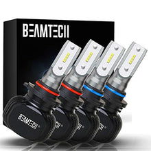 Load image into Gallery viewer, BEAMTECH 9005/HB3 9006/HB4 LED Bulb, S1 Series 8000LM 50W 6500K Extremely Bright CSP Chips Conversion Kit Combo All In One Plug N Play Halogen Replacement
