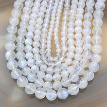 Load image into Gallery viewer, Natural White Moonstone Gemstone Round Loose Beads (4mm)
