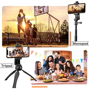 Universal Phone Tripod Mount (2 Pack) 1/4" Screw Adapter Cell Phone Holder with Adjustable Clamp Compatible with iPhone, Samsung, and All Phones, Camcorder,Selfie Monopod and More.