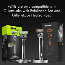 Load image into Gallery viewer, Gillette Mens Razor with Exfoliating Bar by GilletteLabs, Shaving Kit for Men, Includes 1 Handle, 4 Razor Blade Refills, 1 Premium Magnetic Stand

