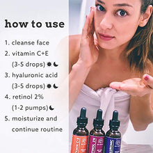 Load image into Gallery viewer, Eve Hansen Anti-Aging Serum Set | Vitamin C Serum, Hyaluronic Acid Serum, Retinol Serum | Brightening Serum, Anti Wrinkle Serum, Dark Spot Corrector for Face, Acne Scars, Pore Minimizer | 3x1 oz
