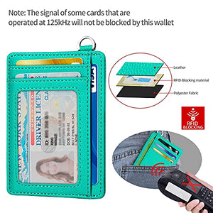EcoVision Slim Minimalist Front Pocket Wallet, RFID Blocking Credit Card Holder Wallet with Detachable D-Shackle for Men Women