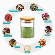 Load image into Gallery viewer, Nialnant 12 Pcs Glass Spice Jars with Bamboo Lids, 6oz Small Glass Jars with Labels &amp; Pen, Glass Storage Jars for Kitchen Tea Coffee Sugar Nuts
