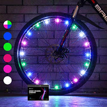 Load image into Gallery viewer, Sumree Bike Wheel Lights LED Bike Spoke Light Super Bright Cycling Bicycle Light with Batteries Included (1 Wheel Pack) (Rainbow)
