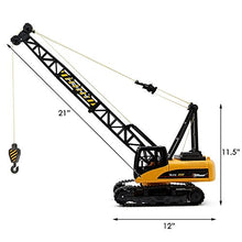Load image into Gallery viewer, Top Race 15 Channel Remote Control Crane, Proffesional Series, 1:14 Scale - Battery Powered RC Construction Toy Crane with Heavy Metal Hook (TR-214)
