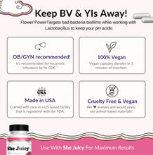 Load image into Gallery viewer, Flower Power Vegan Boric Acid Suppositories - 30 Capsules - 600mg for Vaginal Odor and pH Balance - Made in USA
