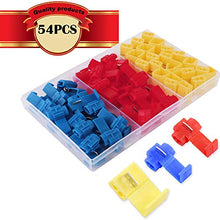 Load image into Gallery viewer, CESFONJER Scotch Lock Wire Connectors Set | Crimp Insulated Electrical Terminals | Quick Splice Connectors | Splice Connectors Electrical | Red 20 Pcs Blue 20 Pcs Yellow 15 Pcs
