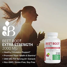 Load image into Gallery viewer, Bronson Beet Root 2000mg Extra Strength 2000mg Per Serving, Promotes Healthy Circulation Supports Heart Health &amp; Stamina, Non-GMO, 250 Vegetarian Tablets

