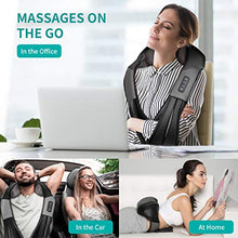Load image into Gallery viewer, Shiatsu Neck and Back Massager with Soothing Heat, Nekteck Electric Deep Tissue 3D Kneading Massage Pillow for Shoulder, Leg, Body Muscle Pain Relief, Home, Office, and Car Use

