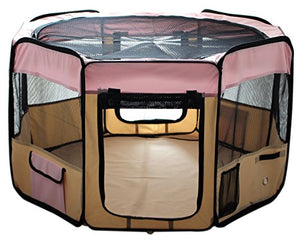 ESK Collection 48" Pet Puppy Dog Playpen Exercise Pen Kennel 600d Oxford Cloth Pink