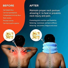 Load image into Gallery viewer, Cervical Neck Traction Device by NeckFix for Instant Neck Pain Relief - Adjustable Neck Stretcher Collar for Home Traction Spine Alignment [Model 2019] + Bonus (12-17 inch)
