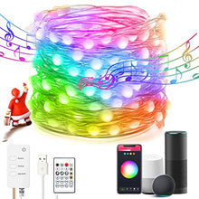 Load image into Gallery viewer, Avatar Controls 32.8ft Smart Christmas Lights Works w/ Alexa Google, Color Changing LED Lights with Remote, Music Sync Fairy Lights with 20 Flash Modes, Plug in USB String Lights with Timer, RGBIC
